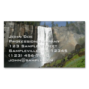 Vernal Falls I i Yosemite National Park Magnetiska Visitkort