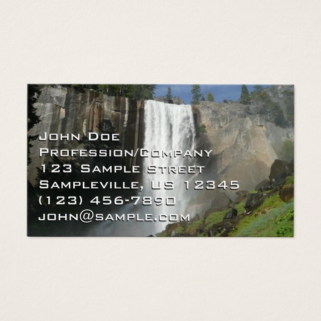 Vernal Falls I i Yosemite National Park Visitkort (Framsidan)