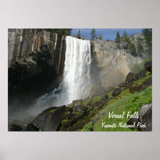 Vernal Falls I i Yosemite nationalpark Poster (Framsidan)