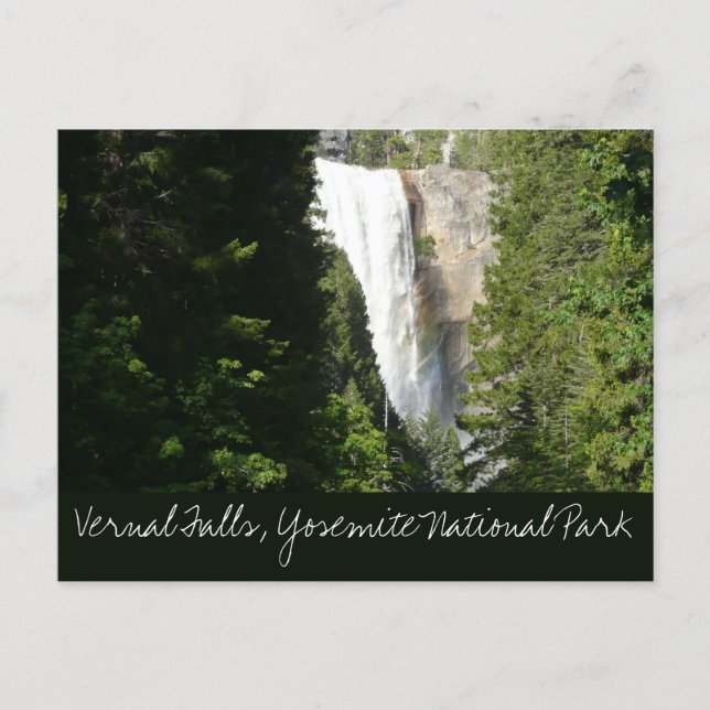 Vernal Falls II i Yosemite National Park Vykort (Framsida)
