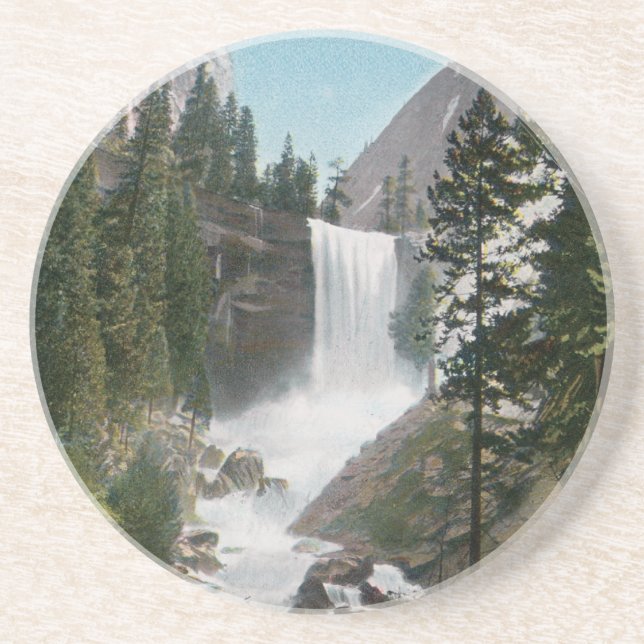 Vernal Falls, Yosemite-Vintagen Underlägg (Framsidan)