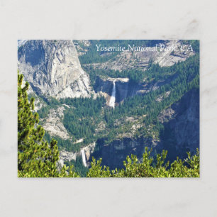 Vernal & Nevada Falls från Glacier Point, CA Postc Vykort