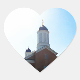 Vernal Utah LDS Mormon tempel Hjärtformat Klistermärke