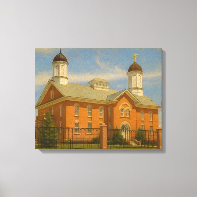 Vernal Utah Temple Painting™ LDS Wall Art Canvas (Framsida)