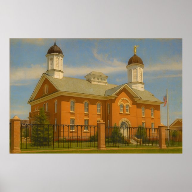 Vernal Utah Temple Painting™ LDS Wall Art Poster (Framsidan)