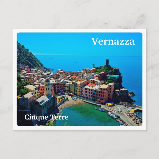 VERNAZA - Cinque Terre - Liguria - PANORAMA - Vykort (Framsida)