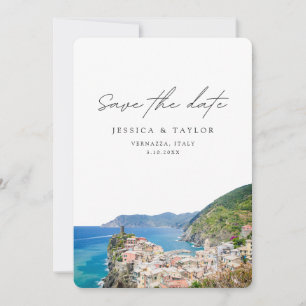 Vernazza Bröllop Cinque Terre Spara datumet Inbjudningar