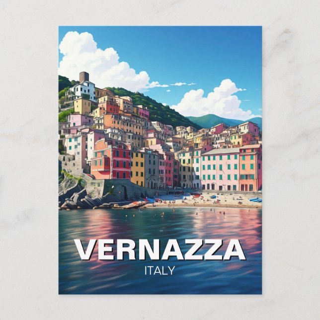 Vernazza, Cinqua Terra Magnet Vykort (Framsida)