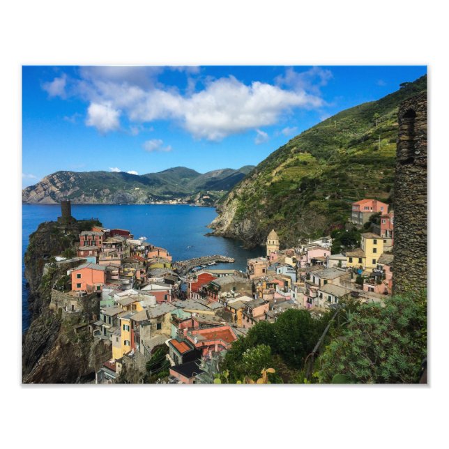 Vernazza, Cinque Terre, Italien - Fotoutskrift Fototryck (Framsidan)