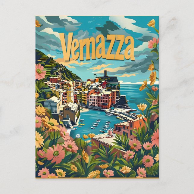 Vernazza Cinque Terre Italien Vykort (Framsida)