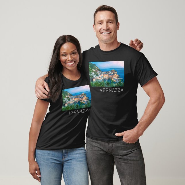 Vernazza Cinque Terre La Spezia Italien Panorama T Shirt (Unisex)