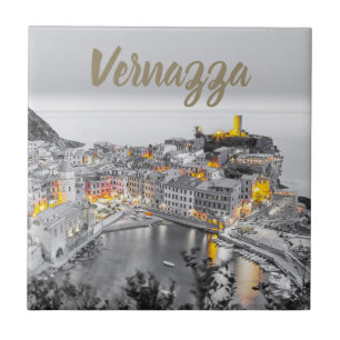Vernazza Cinque Terre Liguria Italien Fine Art-gå Kakelplatta
