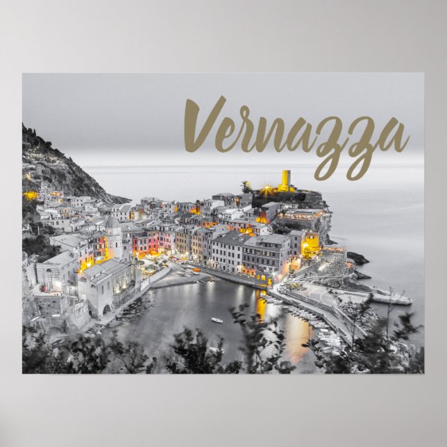 Vernazza Cinque Terre Liguria Italien Fine Art-gåv Poster (Framsidan)