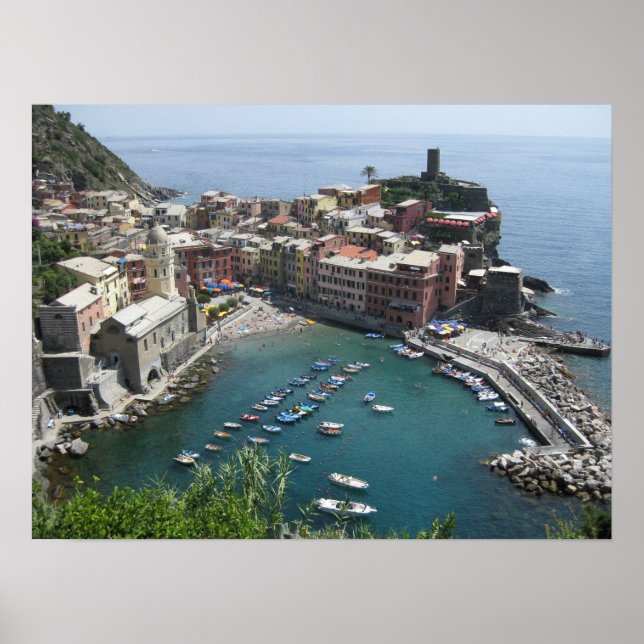 Vernazza från ovan poster (Framsidan)
