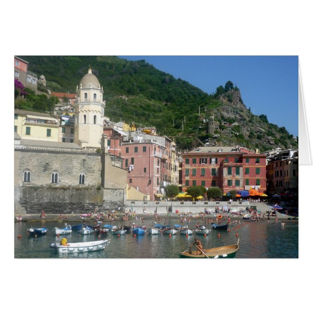 vernazza italien hälsningskort (Framsidan Horizontal)