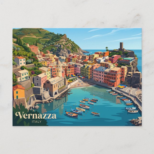 Vernazza Italien Vykort (Framsida)