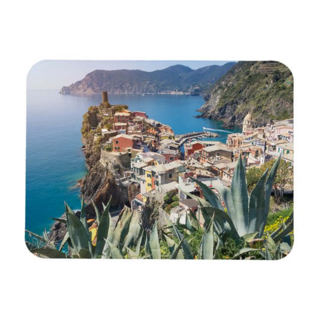 Vernazza-staden i Cinque Terre Magnet (Horisontell)