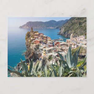 Vernazza-staden i Cinque Terre Vykort