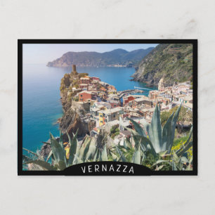 Vernazza-staden i Cinque Terre Vykort