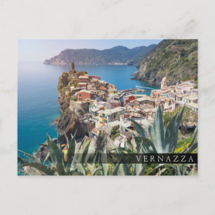 Vernazza-staden i Cinque Terre Vykort