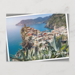Vernazza-staden i Cinque Terre Vykort