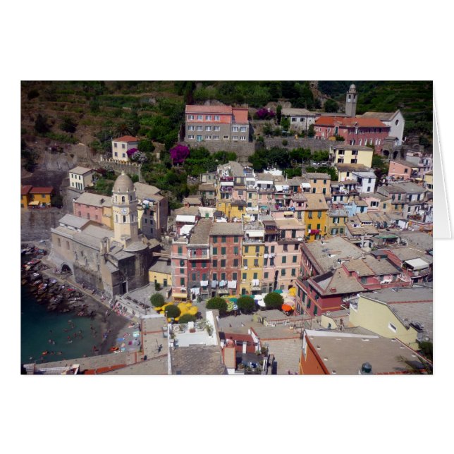 vernazza terre hälsningskort (Framsidan Horizontal)