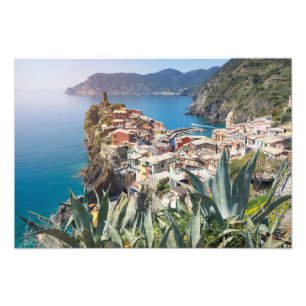 Vernazza town i Cinquen Terre Fototryck