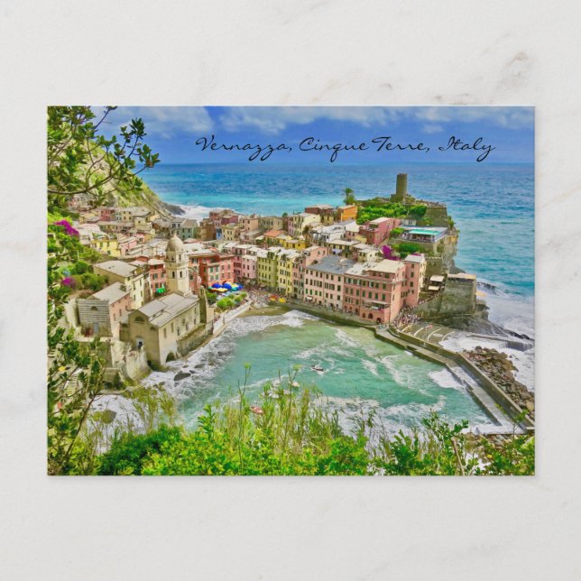 Vernazza, vykort för Italien (Framsida)
