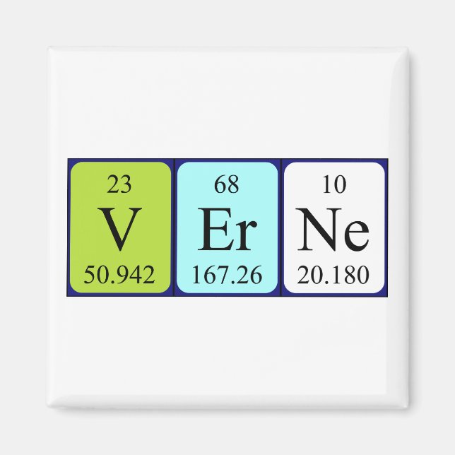 Verne Perie bord namn magnet (Framsidan)