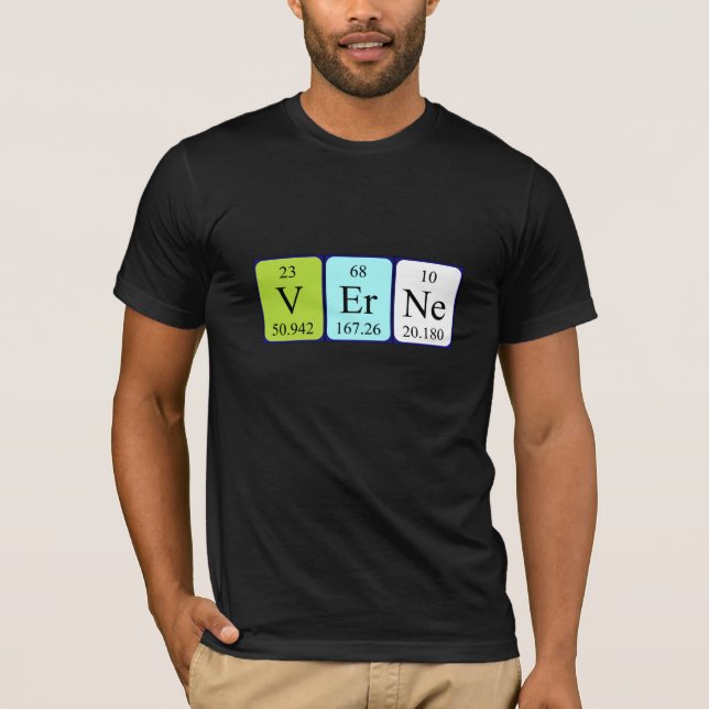 Verne Periodisk skjorta bord namn T-shirt (Framsida)