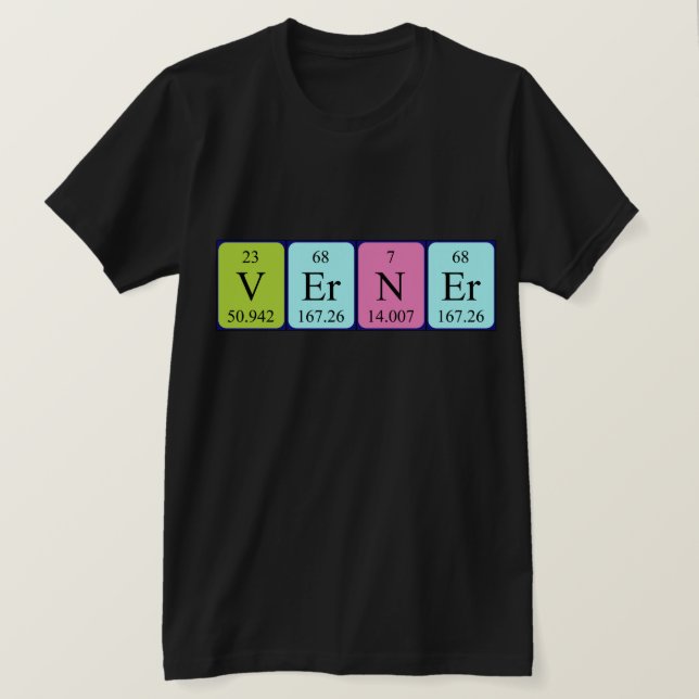 Verner Periodisk skjorta bord namn Tee Shirt (Design framsida)