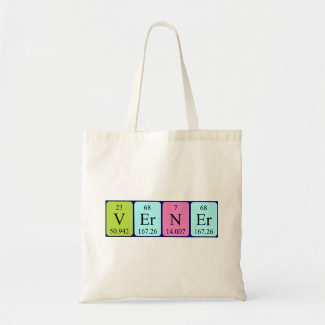Verner Periote bord namn tote bag Tygkasse (Framsidan)