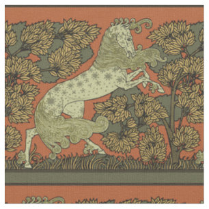 Verneuil Art Nouveau-häst: Vintage ryttare Tyg