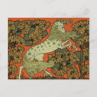 Verneuil Art Nouveau-häst: Vintage ryttare Vykort