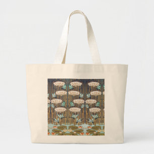 Verneuil Damselfly Vattenlilja Art Nouveau: Vintag Jumbo Tygkasse