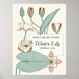 Verneuil Vatten lily Decorative Art nouveau Poster