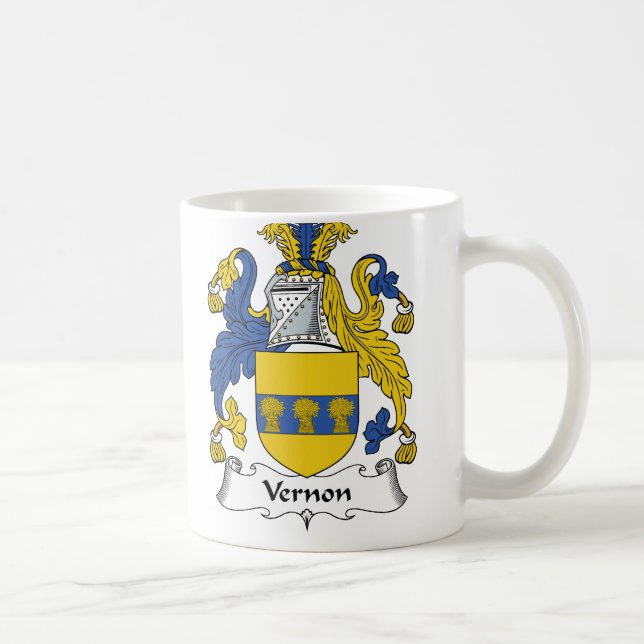 Vernon familjvapensköld kaffemugg (Höger)