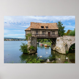 Vernon Gammal kvarn (vieux moulin) - Normandie, Fr Poster