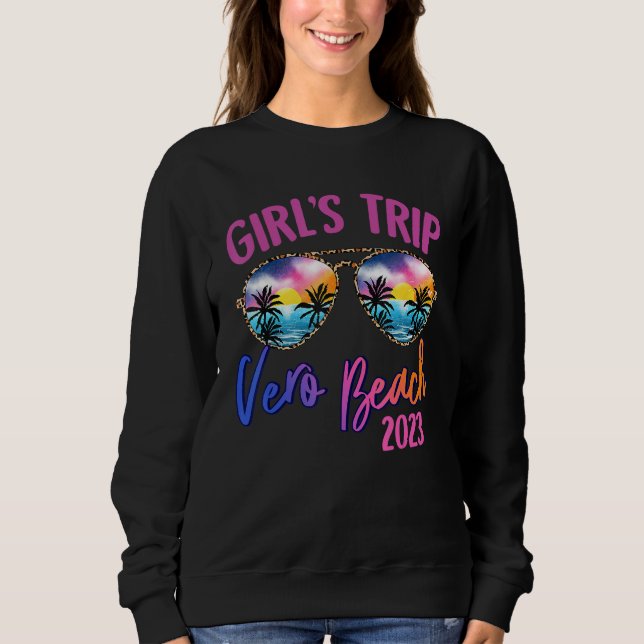 Vero Beach 2023 Girls Trip Sunglasses Summer Girlf T Shirt (Framsida)
