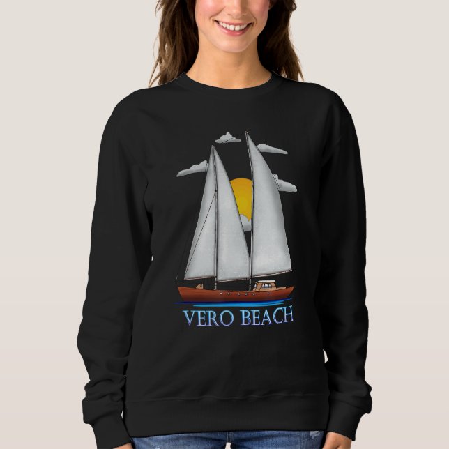 Vero Beach Coastal Nautical Sailing Sailor 1 T Shirt (Framsida)
