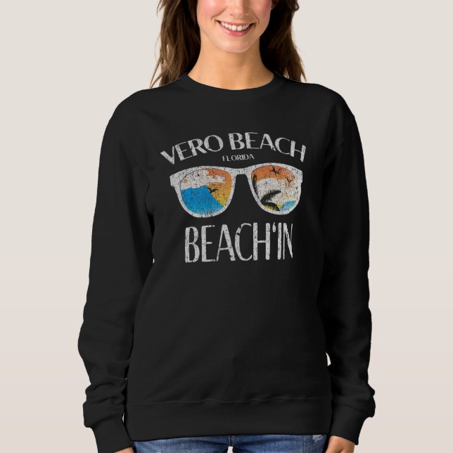 Vero Beach Florida Beach Vacation Sunset T Shirt (Framsida)