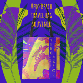 Vero Beach Florida Bright Tropical Handflatan Fron Tygkasse