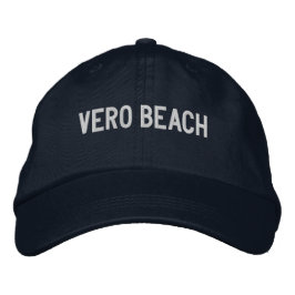 Vero Beach Florida Embroized Baseball Hat Broderad Keps