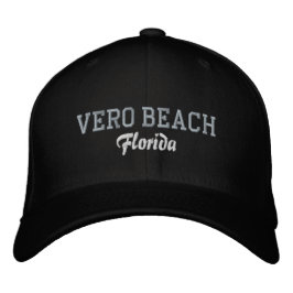 Vero Beach Florida Embroized Baseball Hat Broderad Keps