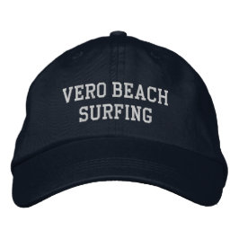 Vero Beach Florida Embroized Baseball Hat Broderad Keps