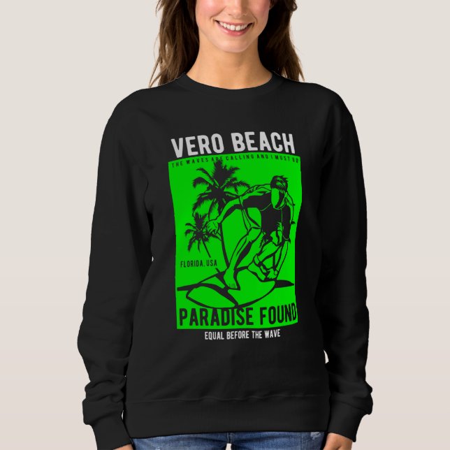 Vero Beach Florida Retro Style Souvenir  1 T Shirt (Framsida)