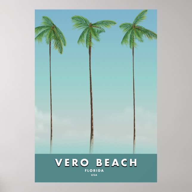Vero Beach Florida vintage resemålderaffisch Poster (Framsidan)