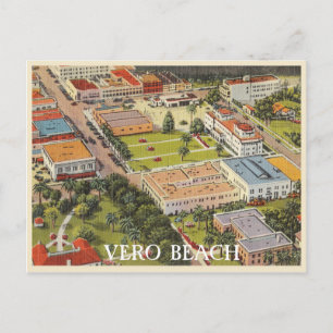 Vero Beach, Florida-vintagen i centrum Vykort