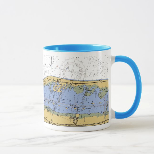 Vero Beach hamnnavigering kartlägger kaffemuggen Mugg (Höger)