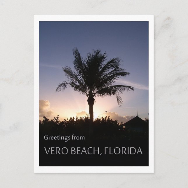 Vero Beach Silhouette Vykort (Framsida)